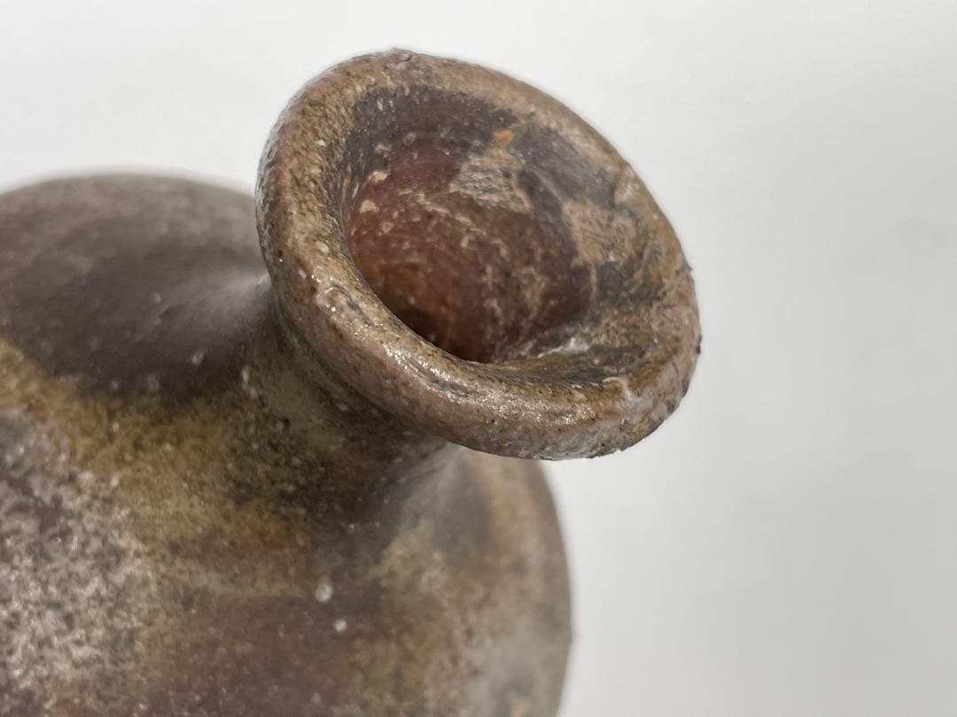 陶芸家　作家物　金重愫　備前　徳利　窯変　とくり　共箱　金重素山