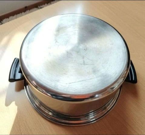 Amway6ℓシチュー鍋18の8ステンレス製両手鍋、仕切板カップ6個、内鍋セット