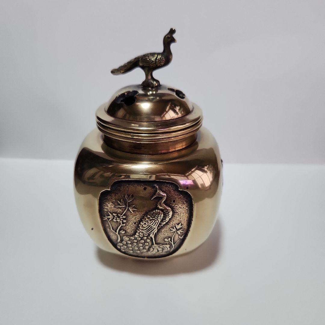 織田幸銅器 香炉 四方間取瑞鳥(小) 高岡銅器 仏具 高級 高級仏具