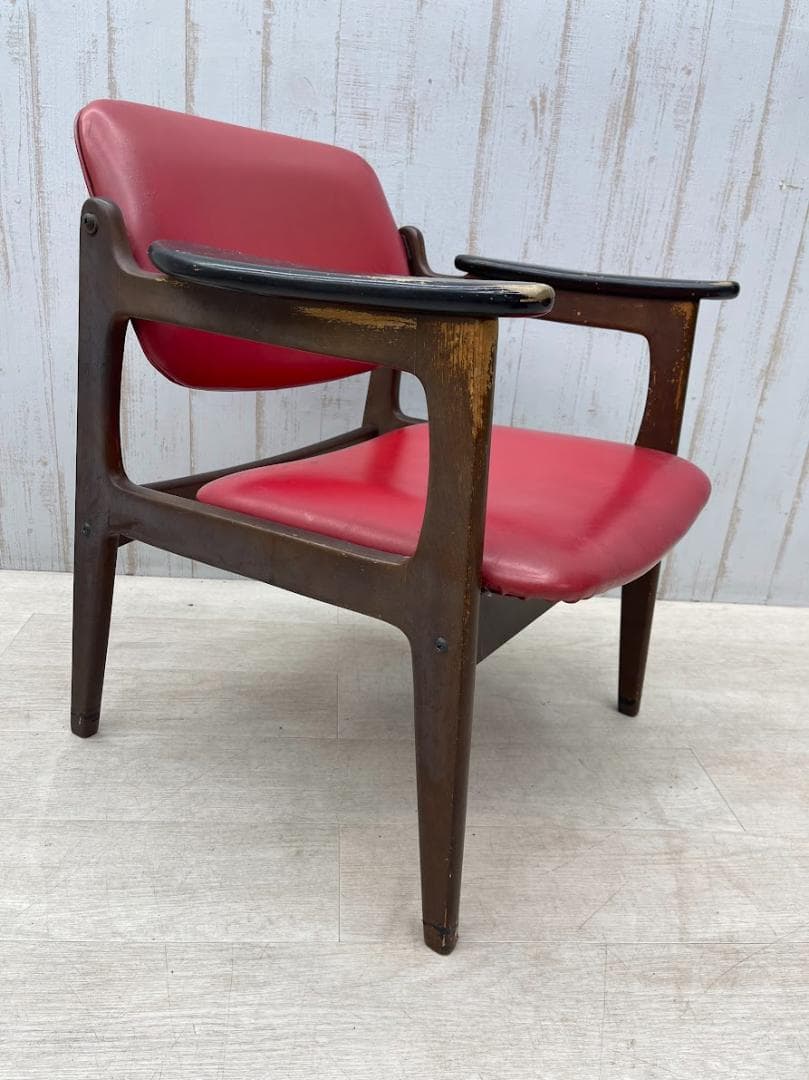 富士ファニチア アームチェア 安楽椅子 ミッドセンチュリー ダイニングチェア