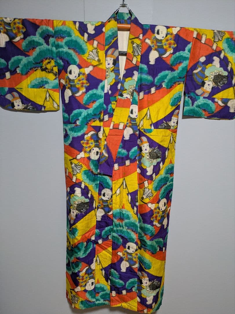 03ck100 銘仙 人物柄 希少 アンティーク リメイク 素材材料