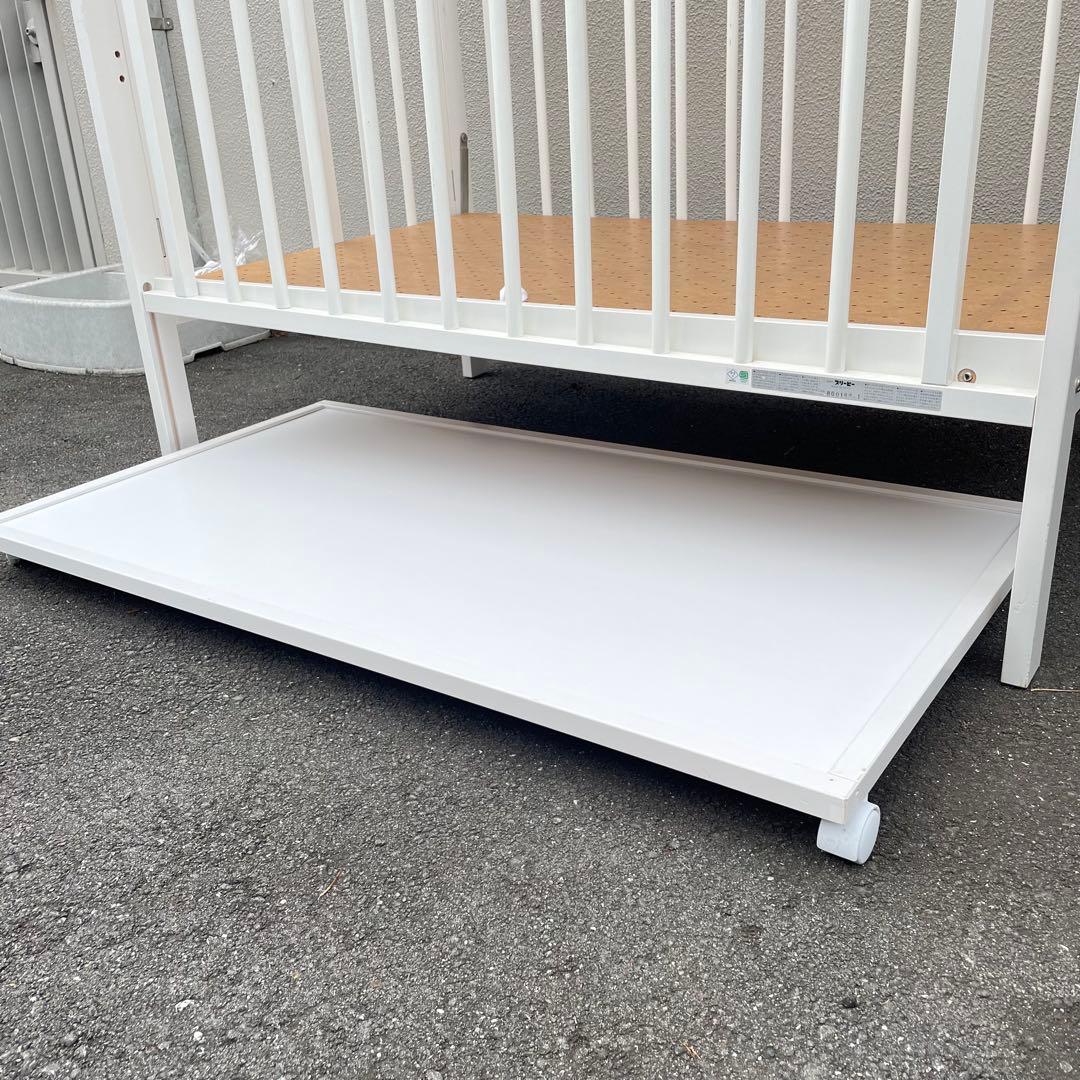 【美品・送料込】ワンタッチハイベッド パル 石崎家具 日本製 ベビーベッド