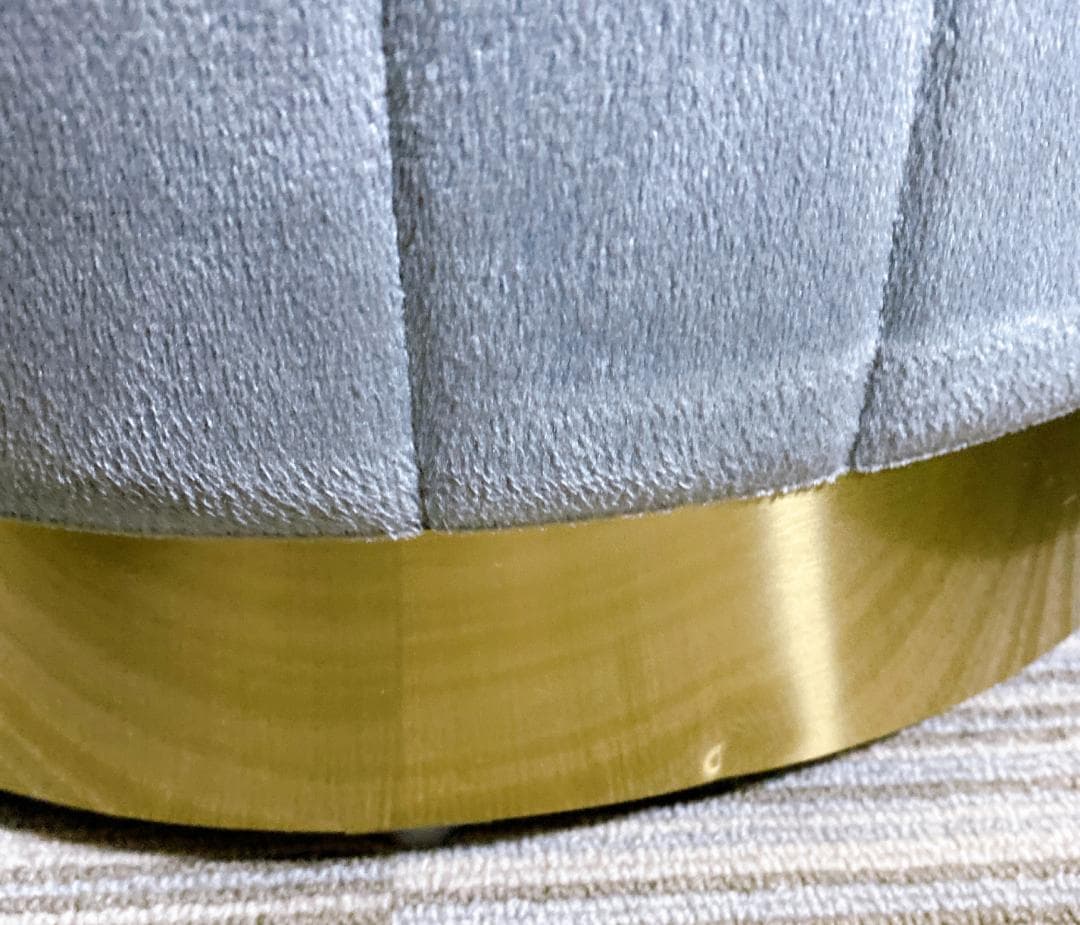 大理石風ドレッサー 欧風 ベロア コンパクト ドレッサー スツール付 グレー