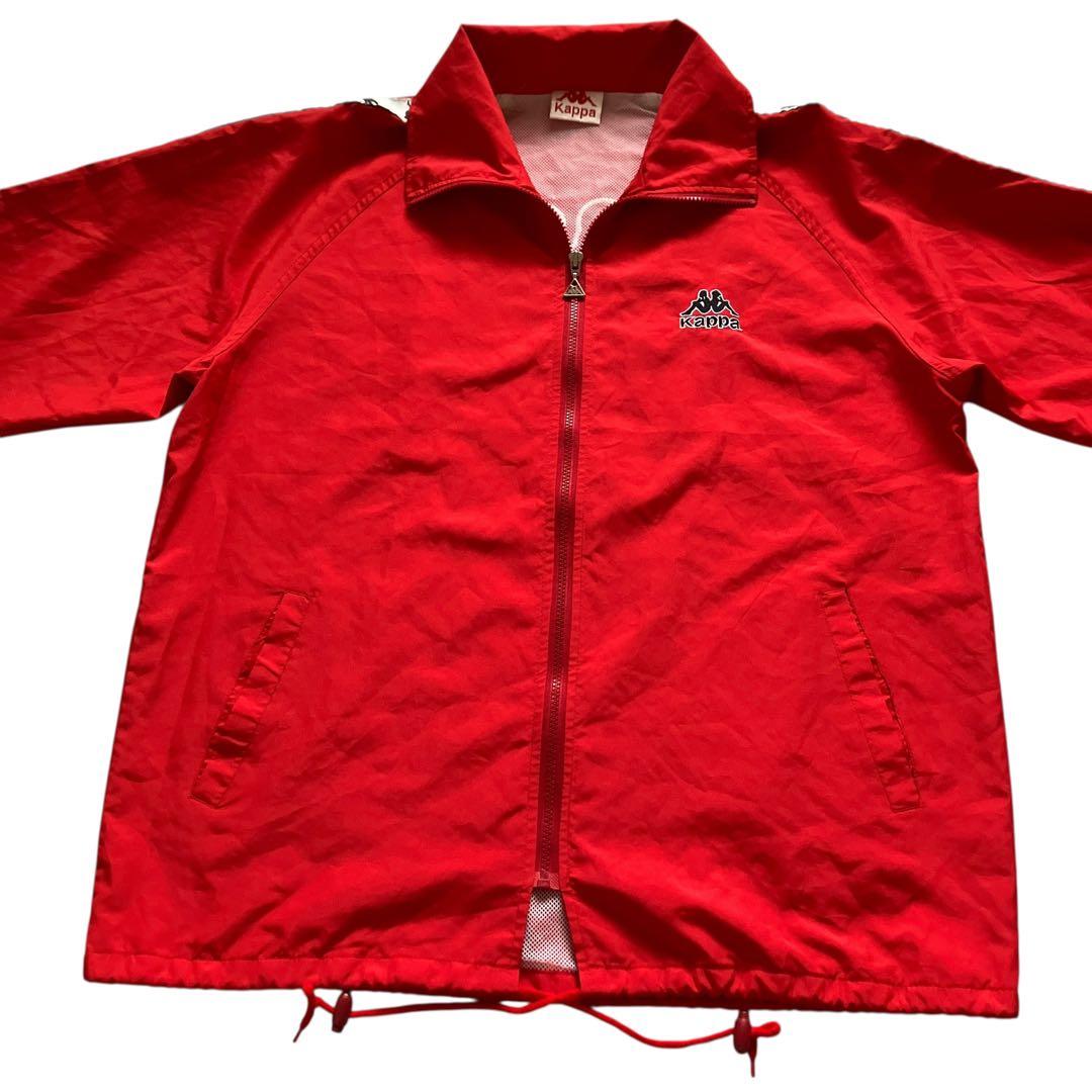 USA製90s OLD KAPPA ロゴテープナイロンセットアップ上下 Y2K