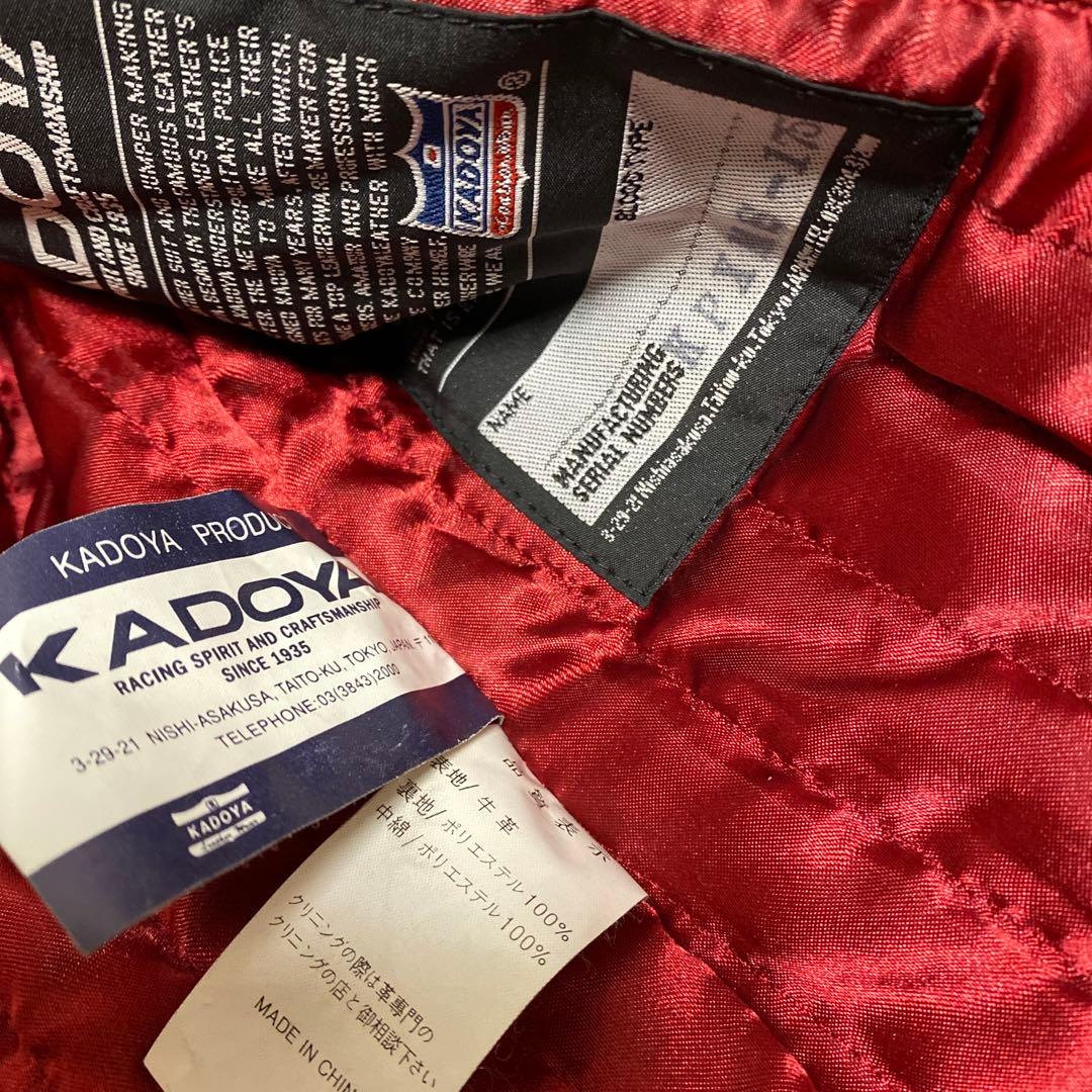 KADOYA シングルライダース　レザージャケット サイズ　Lw