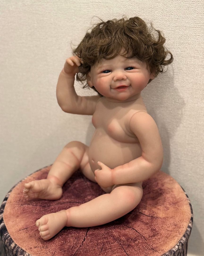 ★新品★リボーンドール フルボディー 天使の笑顔のベビーちゃん45cm 女の子