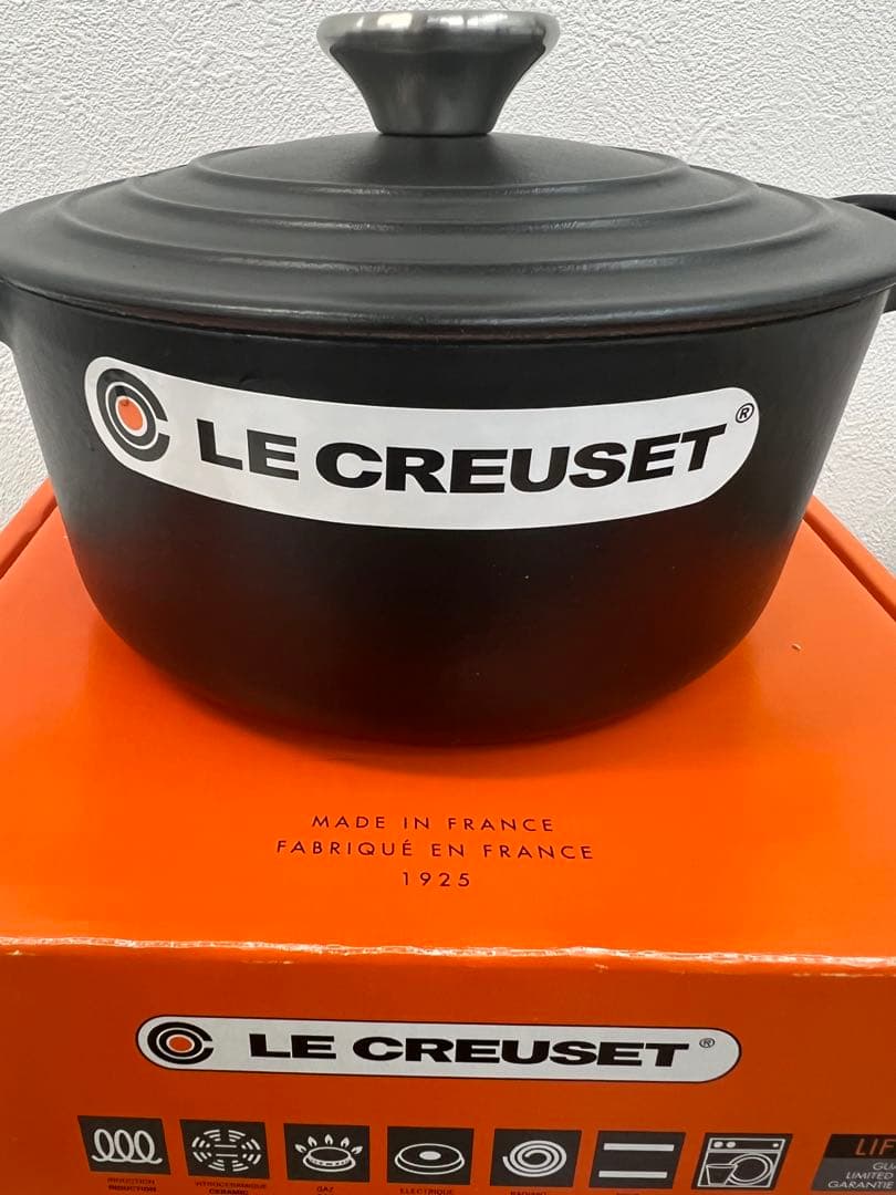 LE CREUSET 両手鍋 18cm 黒