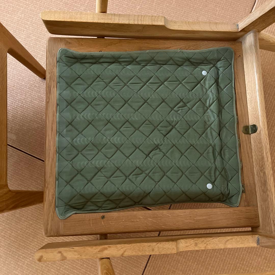 GETAMA社 GE290 ハイバック オットマン付き オーク材