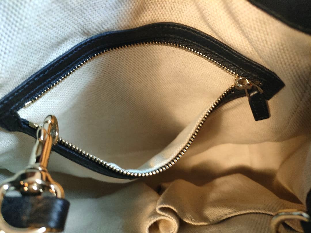 GUCCI SOHOソーホー ブラックレザーショルダー2wayバッグ 保存袋付