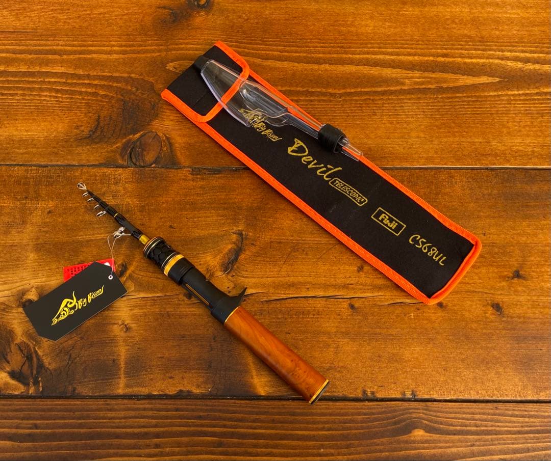 トラウトロッド　ウッドグリップ　5ft6inch ベイトテレスコロッド　渓流釣り