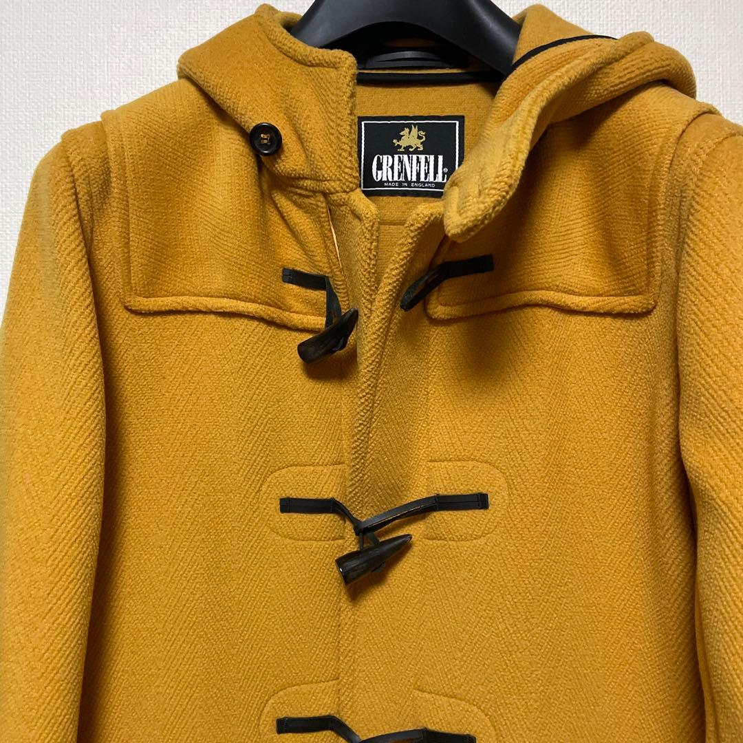 美品 希少 GRENFELL グレンフェル 38 ダッフルコート イエロー英国製