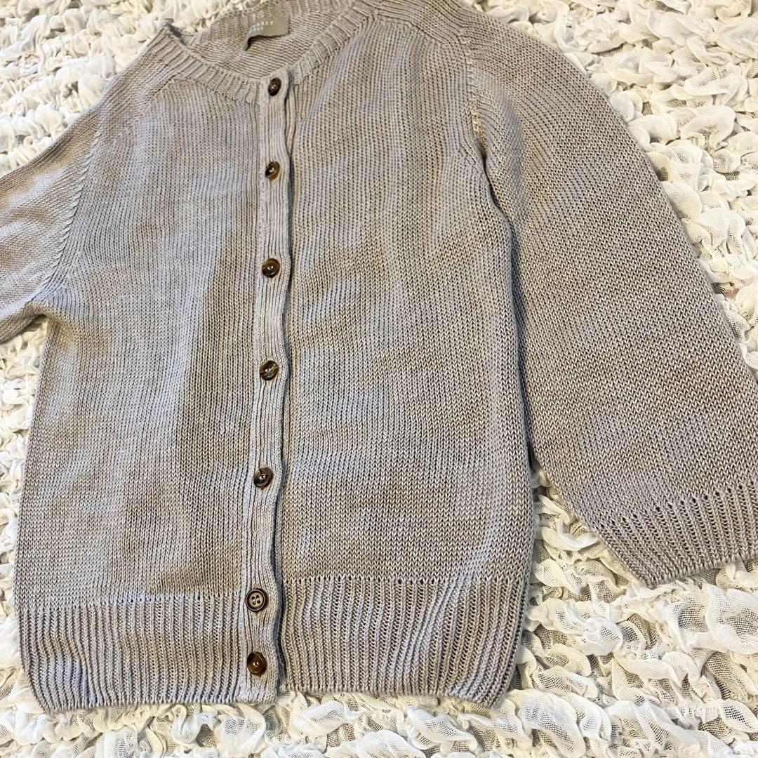 MARGARET HOWELL マーガレットハウエル長袖リネン100%カーディガ