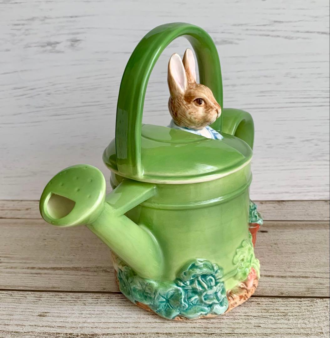 ピーターラビットじょうろ ティーポッド型オルゴール シュミット社製