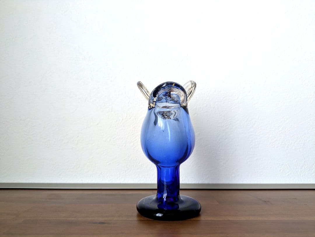 シエッポ　sieppo 脚付き　羽根あり　ヴィンテージ　ブルー　希少　バード