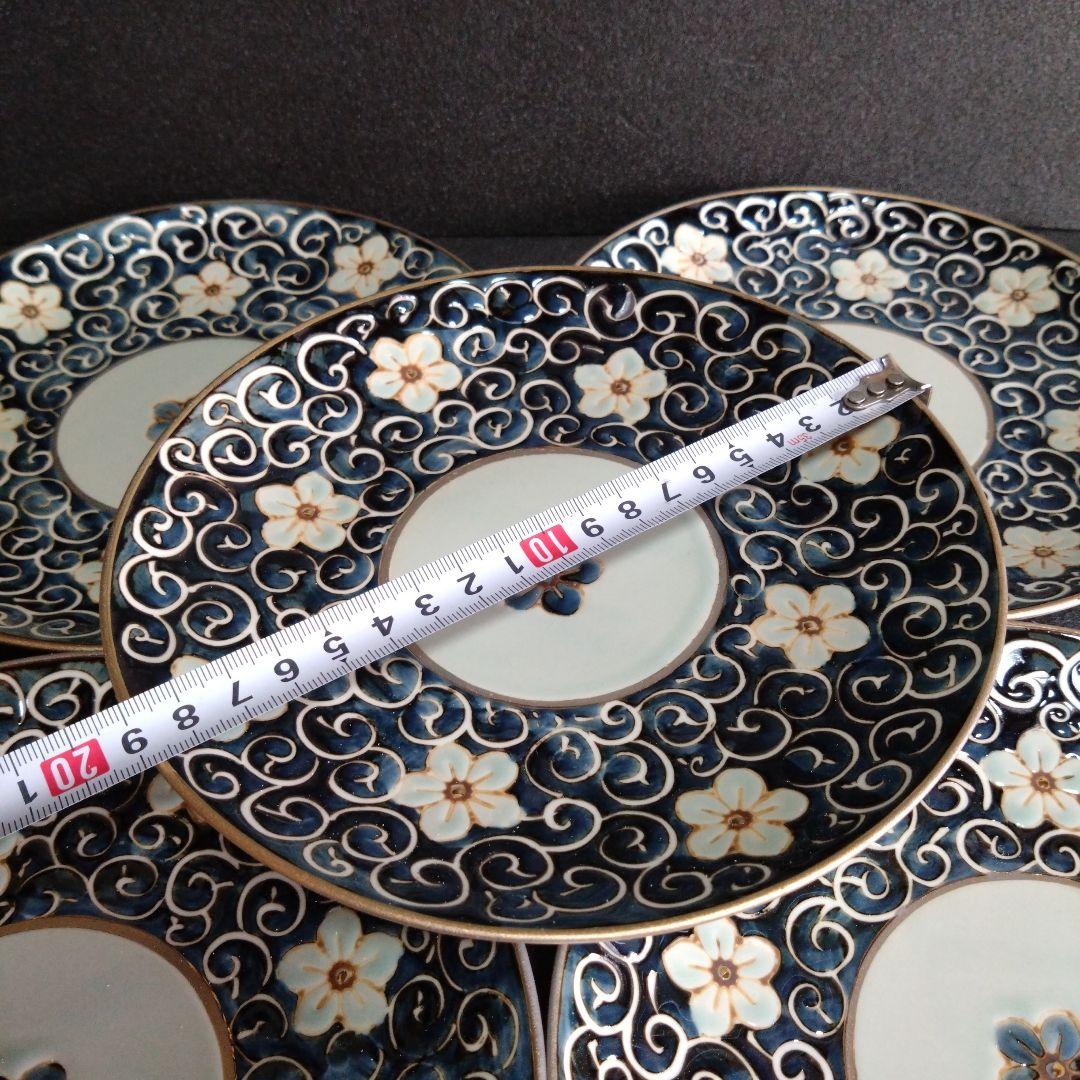 新品 波佐見焼 龍庵窯 銘々皿5枚 中皿　料亭　懐石料理