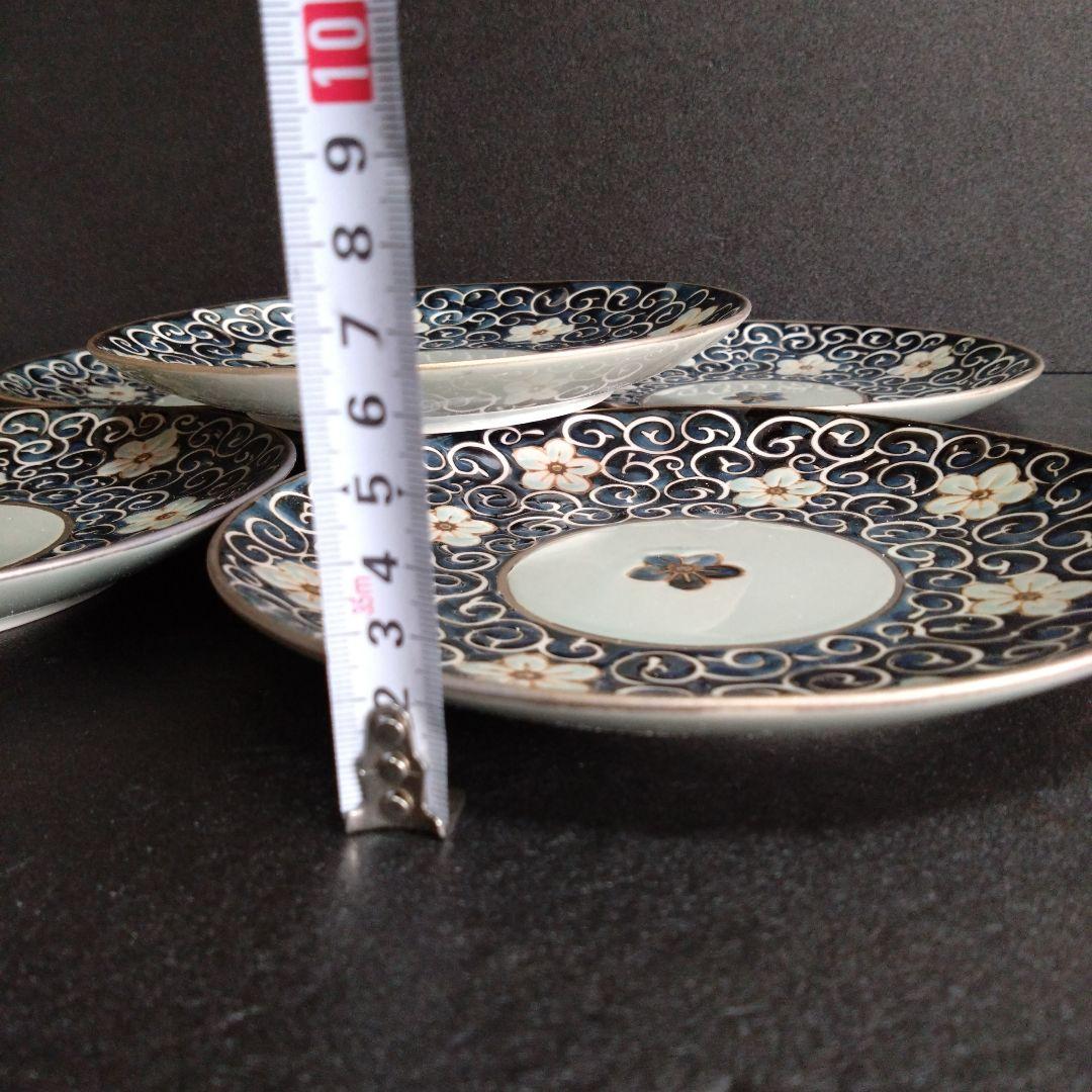 新品 波佐見焼 龍庵窯 銘々皿5枚 中皿　料亭　懐石料理