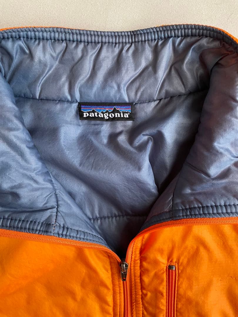 希少97年USA製patagoniaパタゴニア パフボール ベストLマンゴー