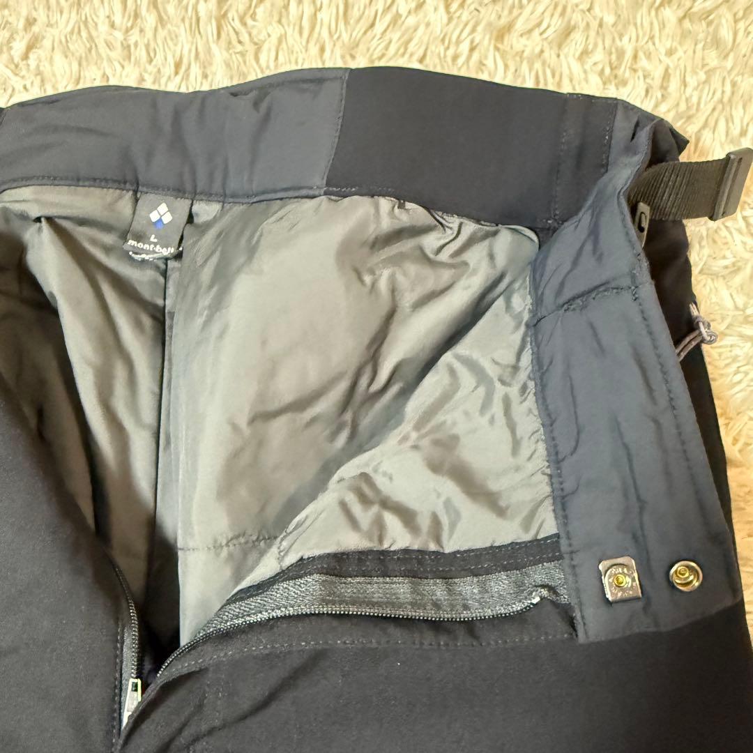 モンベル ドライテックインシュレーテッドパンツ　シンサレート　L　黒