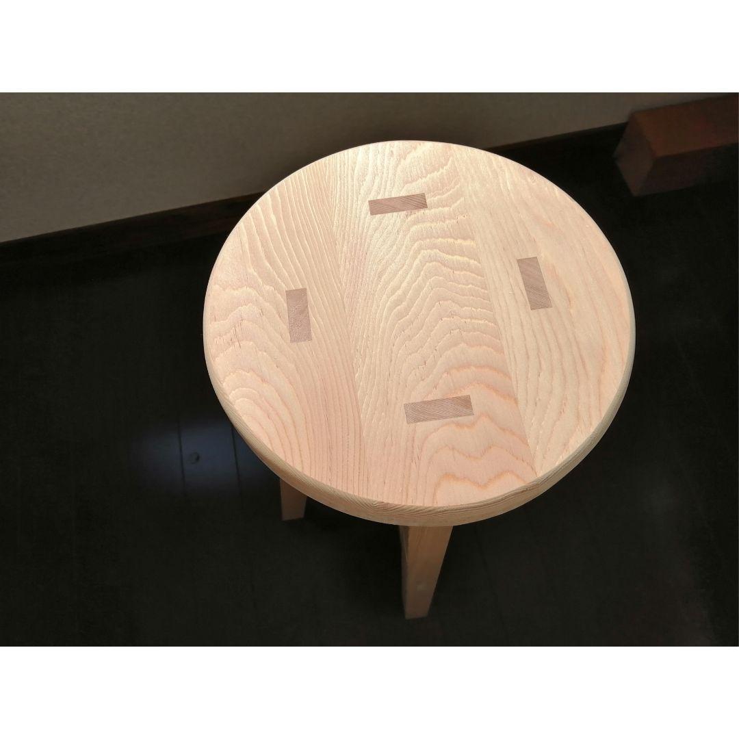 木製スツール　座面幅30cm×高さ52cm　丸椅子　stool