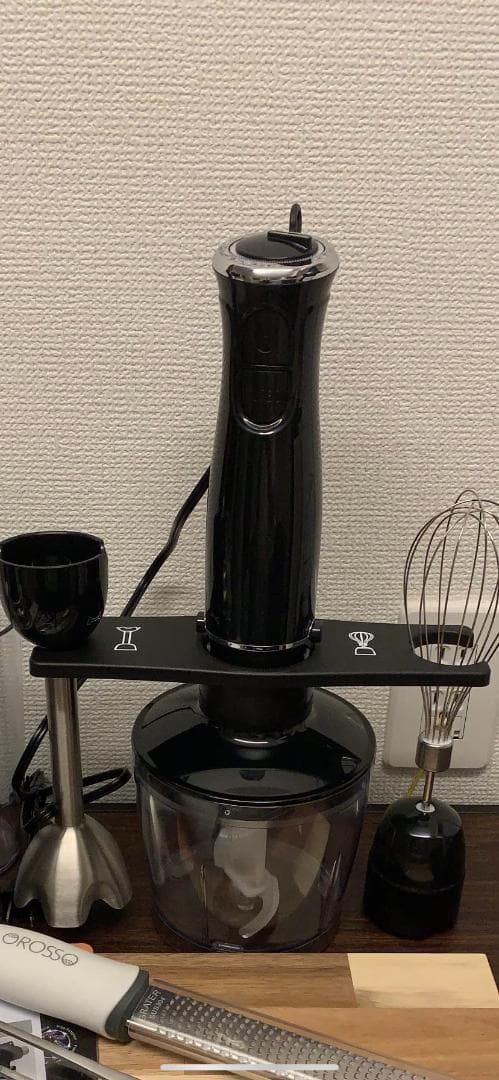 ミキサー 飛び散り防止設計 1台5役コスパ最高 ハンドブレンダー