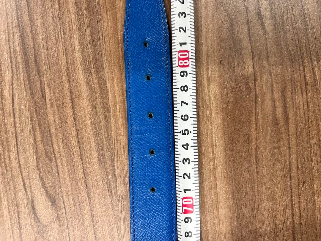 HERMES ブラック ブルー レザーベルト