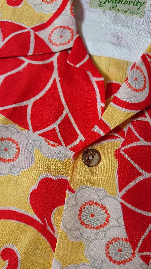 最終価格 大正時代のヴィンテージ着物で仕立てたシルクのアロハシャツ 試着のみ