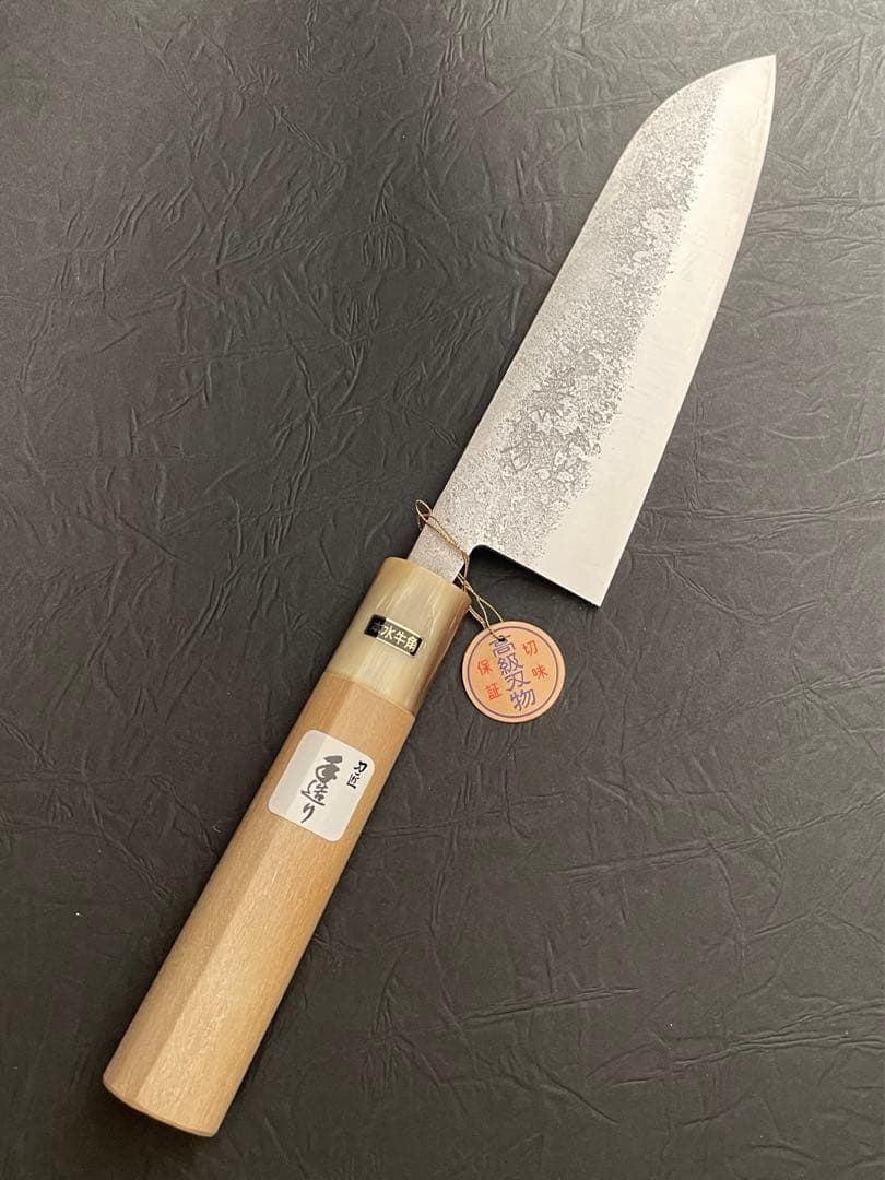 稀少★兼房　本水牛角仕様 高級槌目包丁