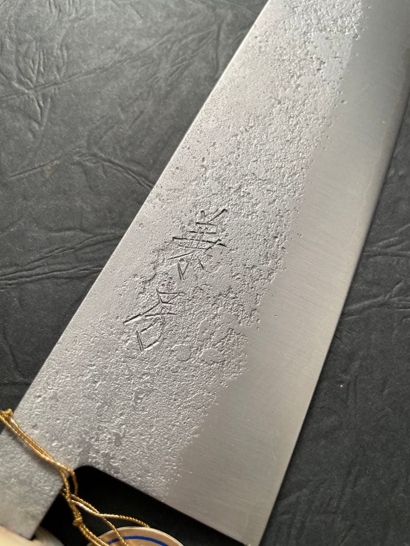 稀少★兼房　本水牛角仕様 高級槌目包丁