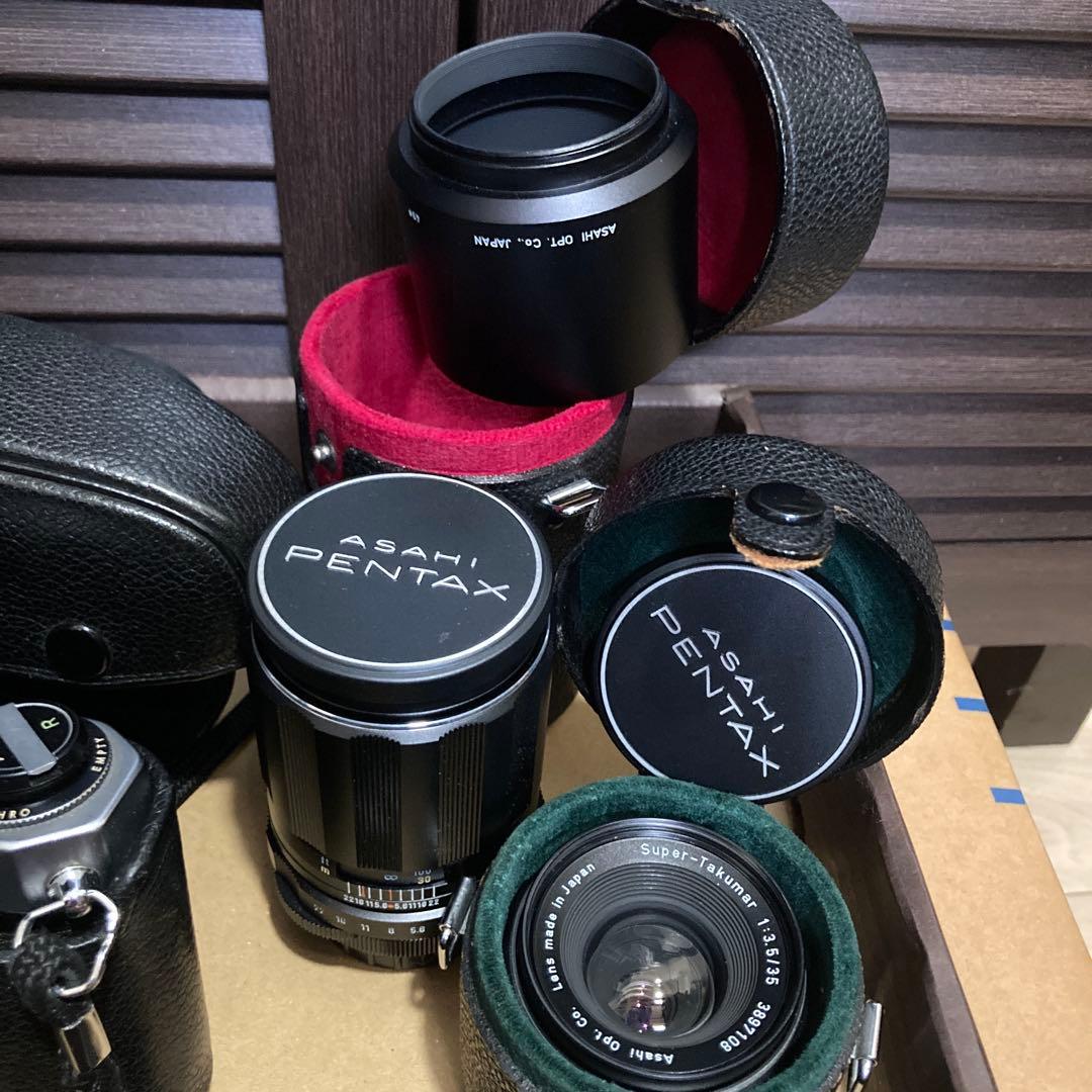 アサヒぺンタックス　一眼レフ　フィルムカメラ　セット　昭和レトロカメラ