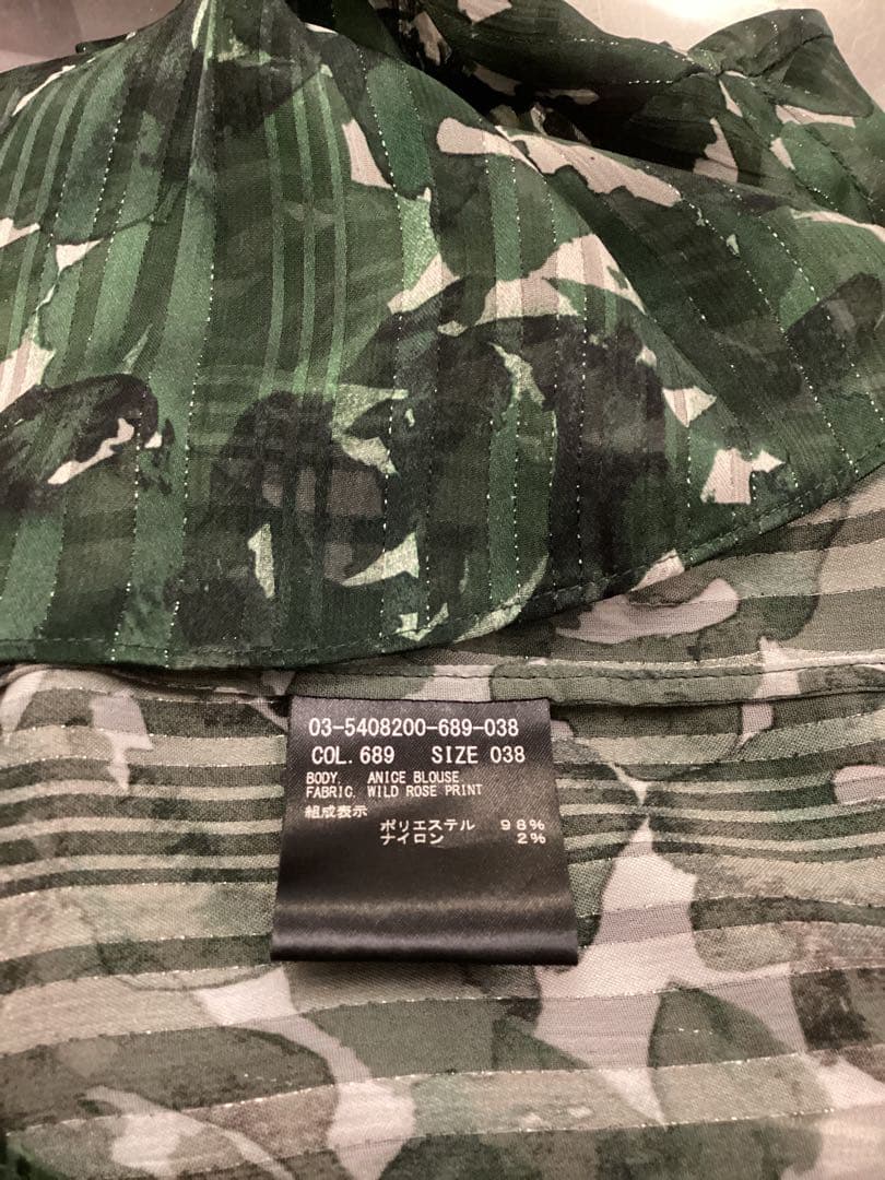 theory luxe 25AW 透け感　スタンドカラーブラウス　被りタイプ