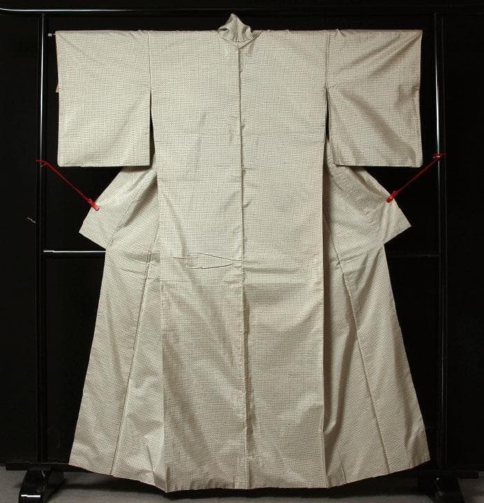 7816■　本場白大島紬　経緯男絣　美品