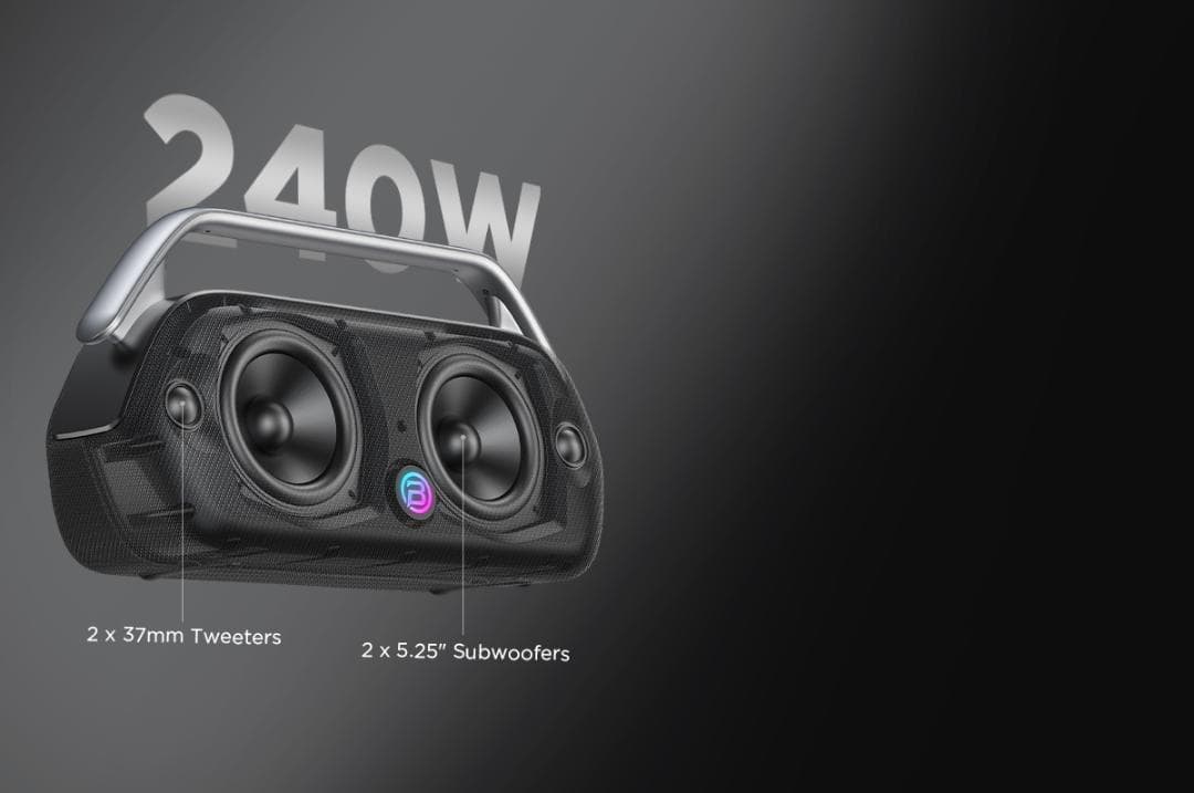 ワイヤレスBluetoothスピーカー 240W 高出力 6000mAh 新品