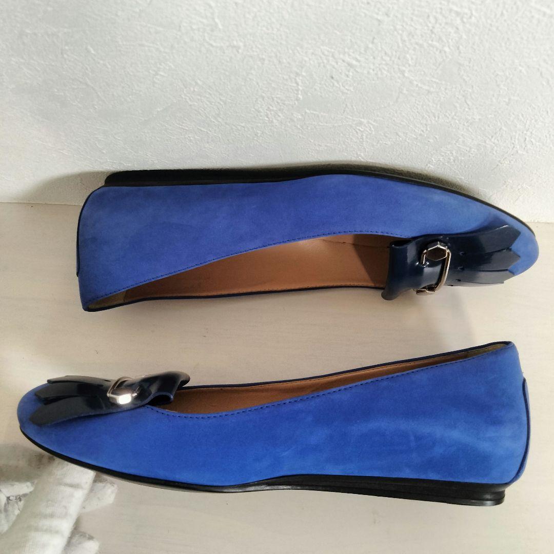 TOD'S トッズ パンプス フラット フリンジ ピン スエード 37