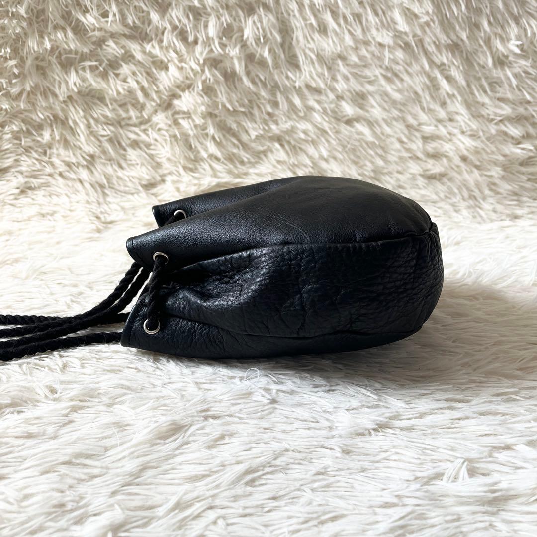 未使用級✨20/80 トゥエンティーエイティー　ハンドバッグ　ブラック　レザー