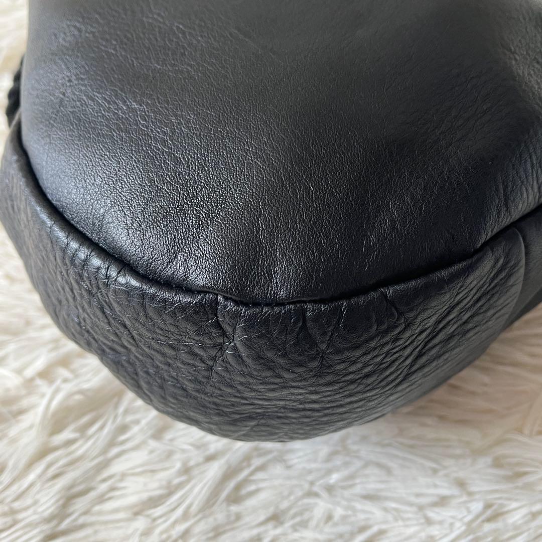 未使用級✨20/80 トゥエンティーエイティー　ハンドバッグ　ブラック　レザー