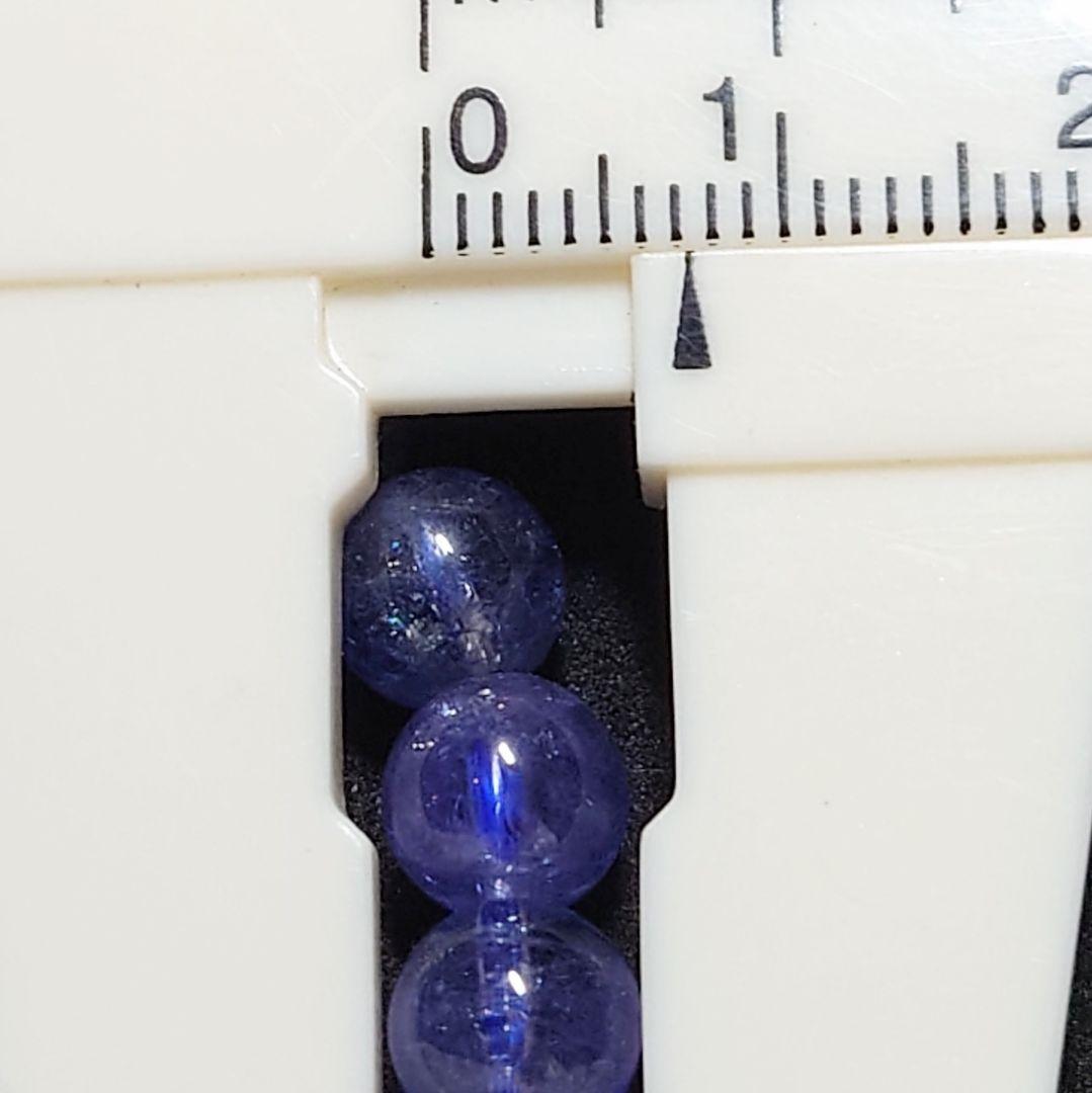 ★(かもめのたまご！)ジュエリークラスタンザナイト 7.2ミリ珠ブレス①