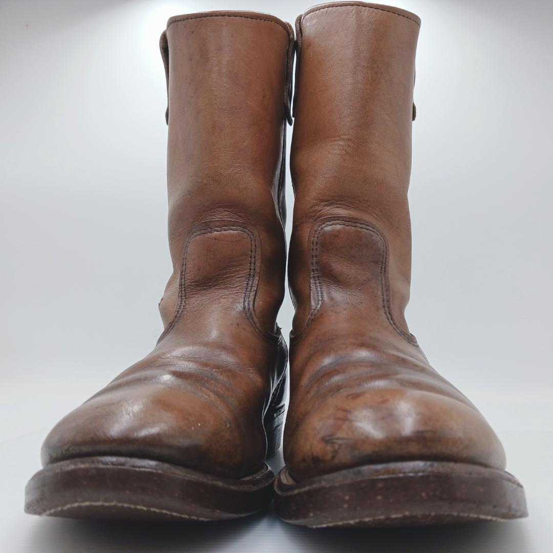 希少 80s 8D ペコス REDWING ビンテージ 柿色 プリント羽 コルク