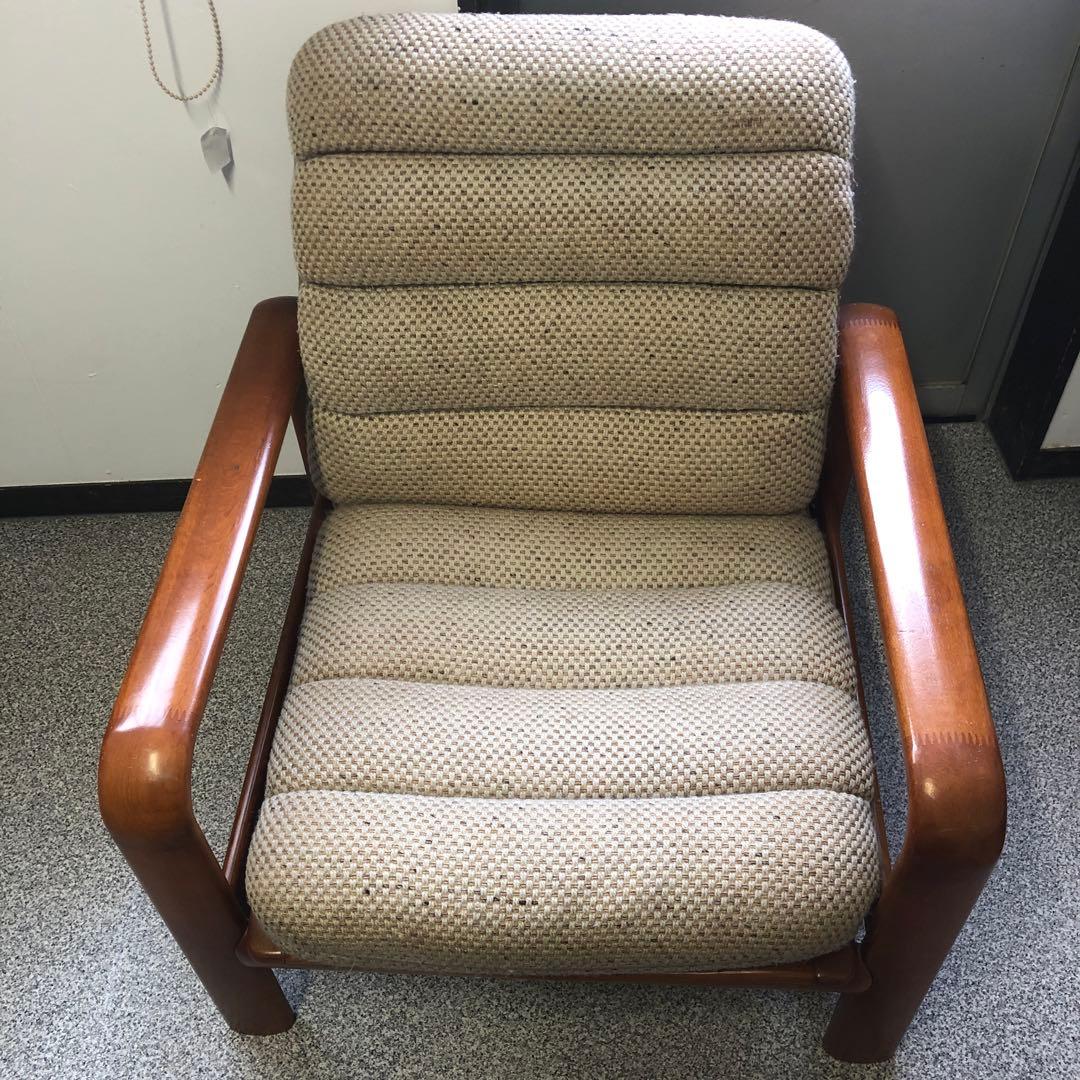 カリモク ワッフル シングルソファ ヴィンテージ