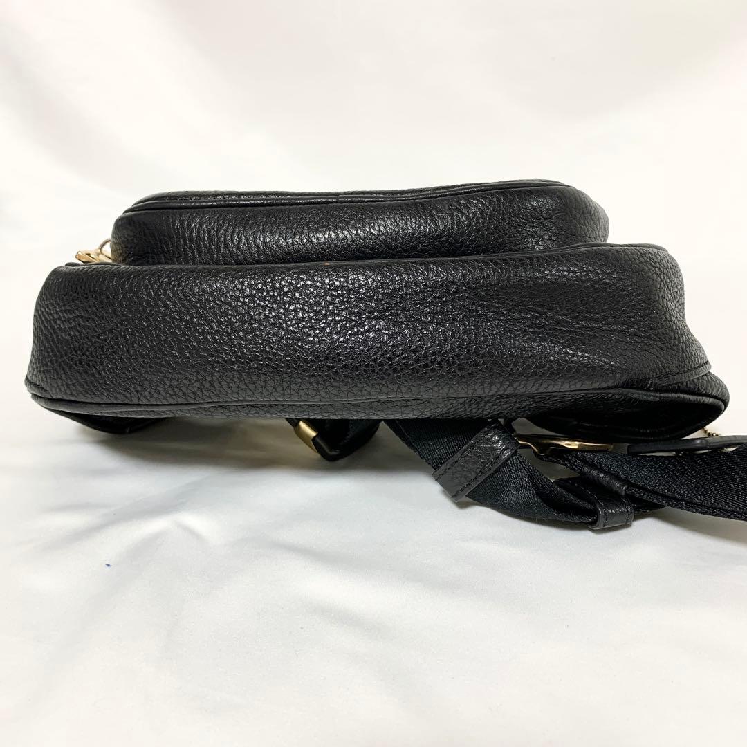 COACH コーチ ボディバッグ レザー ロゴ 6488 ブラック