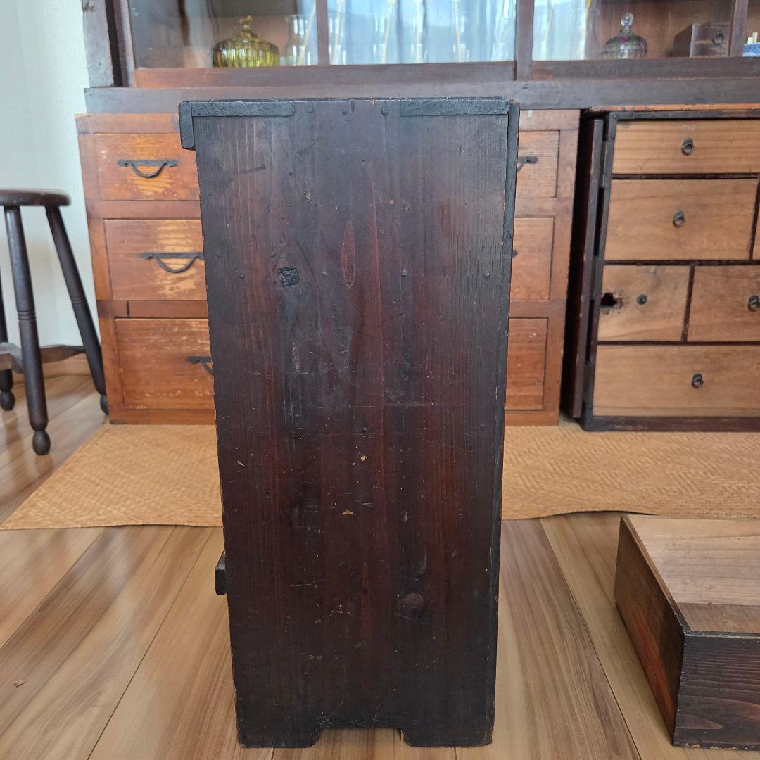 アンティーク チェスト ドロワー 棚 オープンラック 引き出し 無垢 古家具