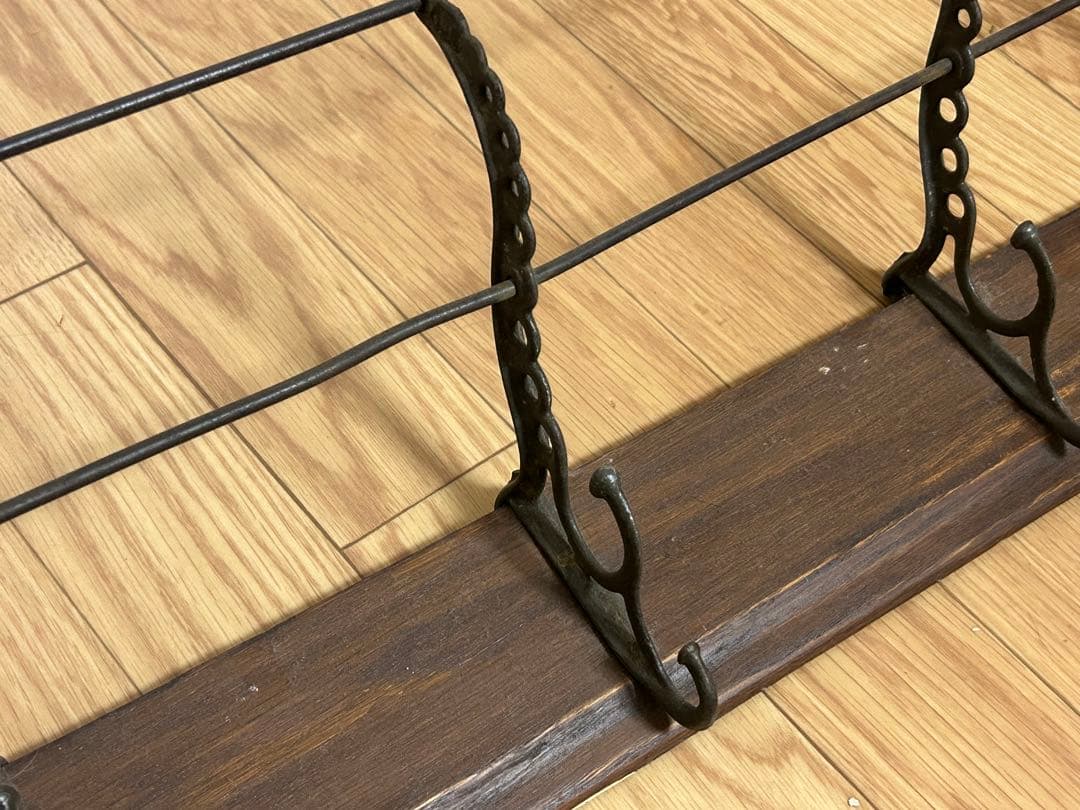 40s 50s ビンテージ アンティーク 6連 ウォールフック シャビー