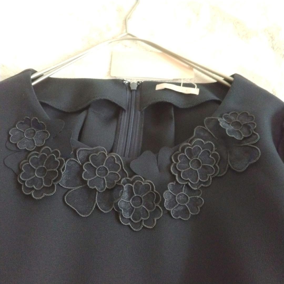 【ローズティアラ】未使用 24AW 大きいサイズ46 フラワーモチーフ ブラウス