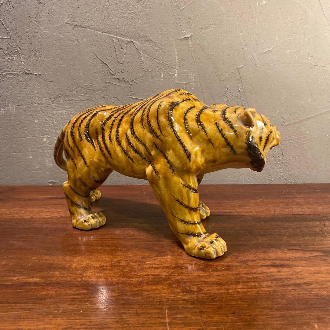 昭和中期 九谷焼 虎置物 オブジェ 美品 骨董品 コレクション