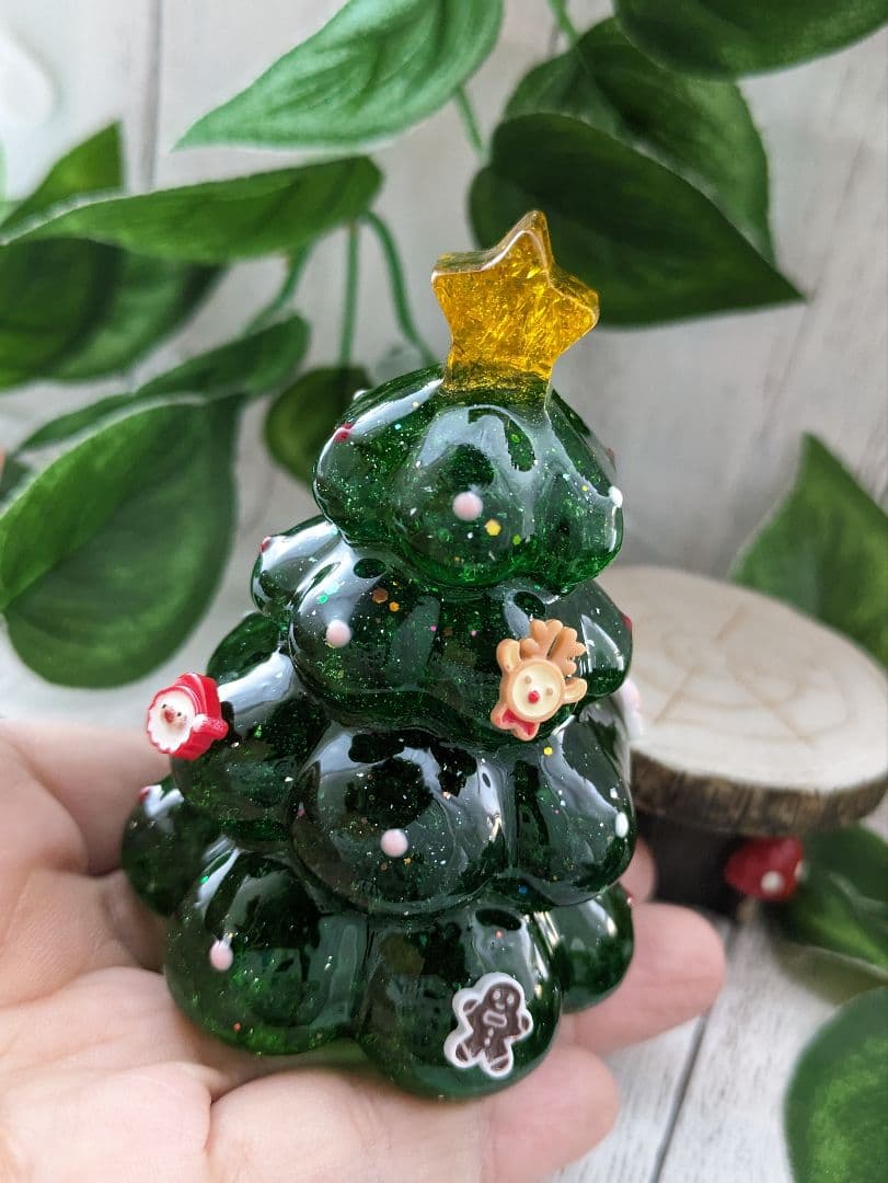 【Milky】グリーンクォーツのクリスマスツリー形オルゴナイト☆他６点