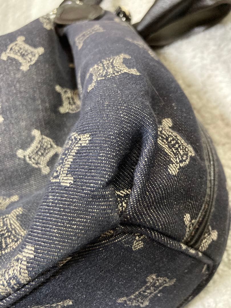 希少　セリーヌ パリマカダム ビタースウィート ハンドバッグ レザー　デニム