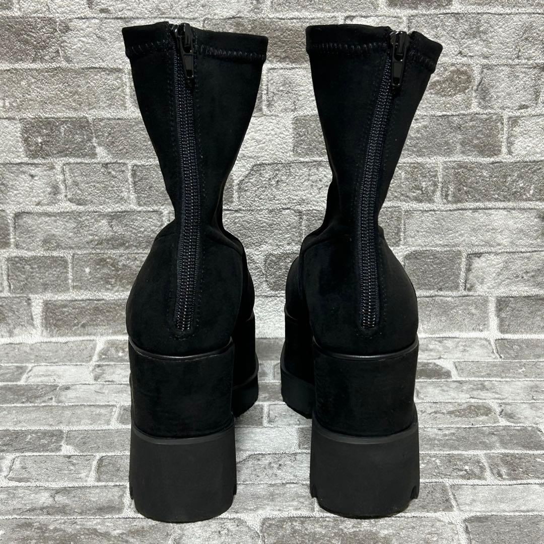 MURUA ムルーア プラットフォームスエードブーツ　バックジップ　22.5cm