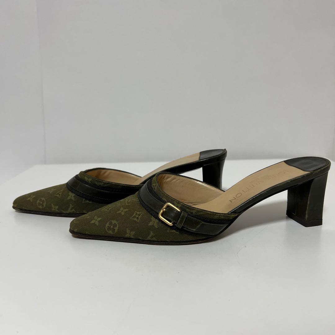 ルイヴィトン キャンバス モノグラムミニ ミュール 35 1/2 中古