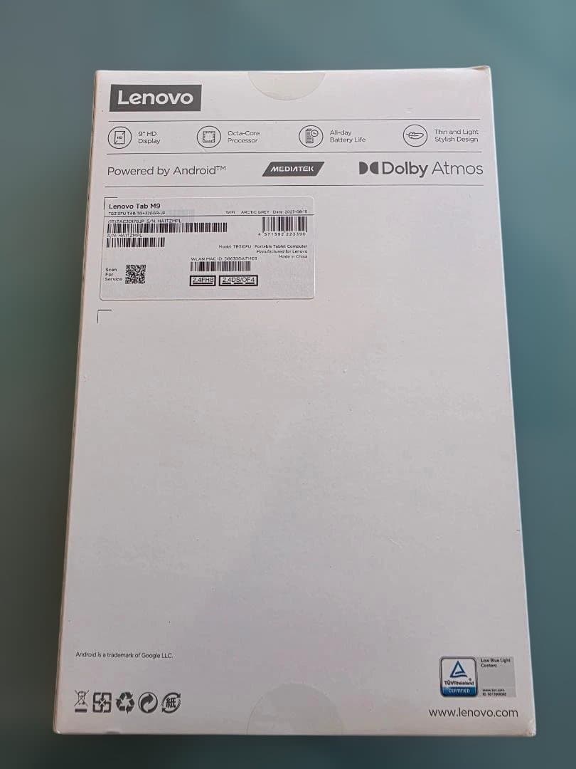 【美品】Lenovo製タブレットM9（ZAC30178JP）