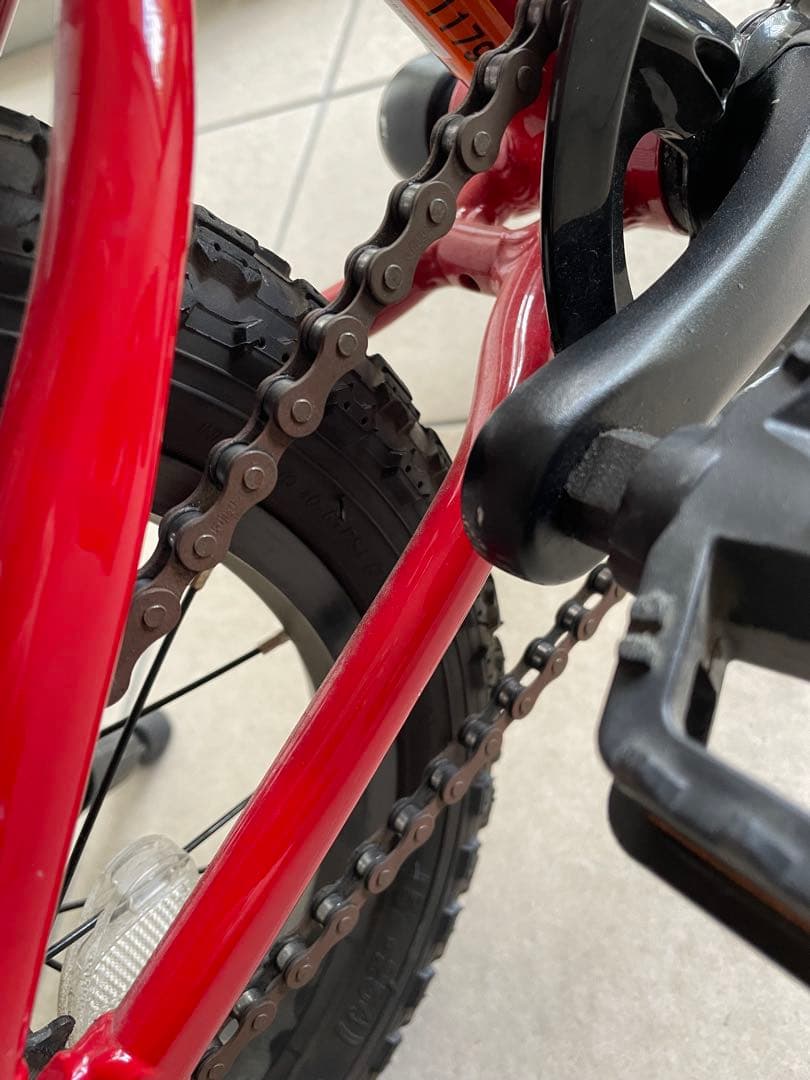 【引き渡し限定】ヨツバサイクル ヒーローレッド 14インチ