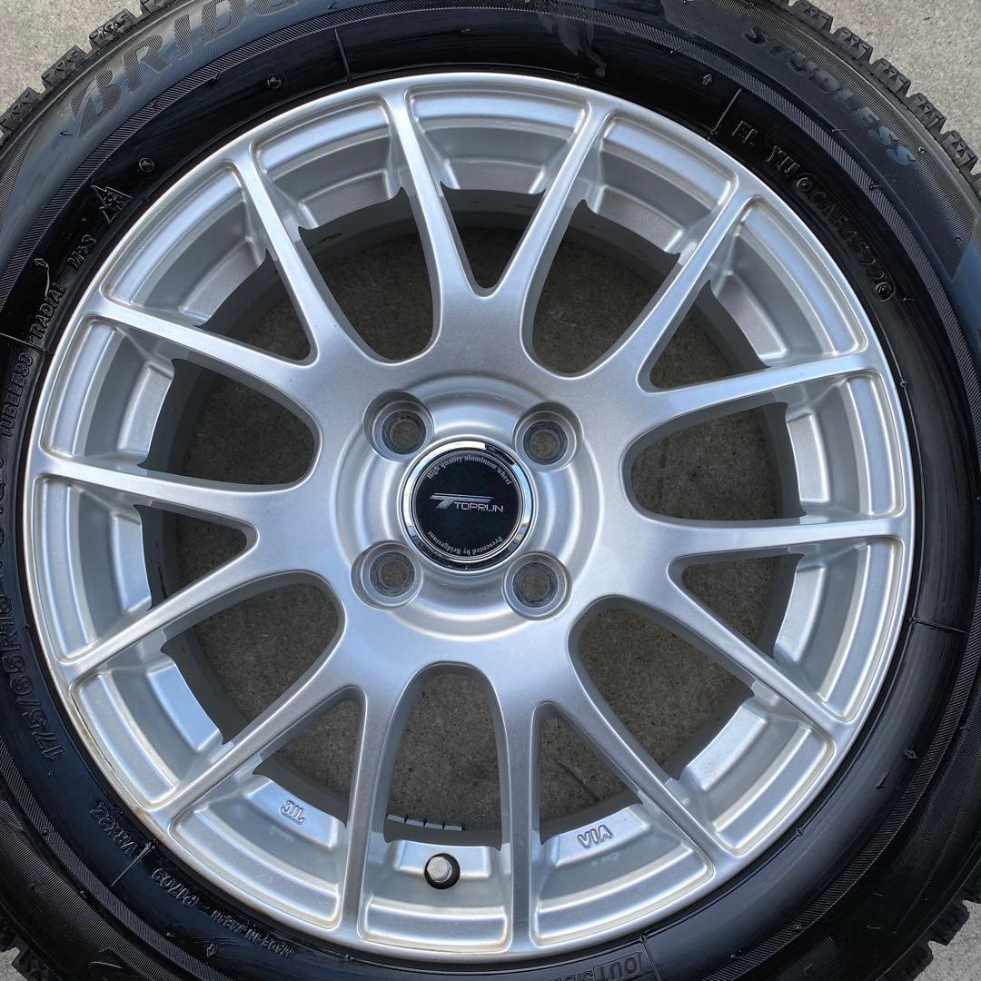 中古バリ溝ブリヂストンスタッドレスセット175/65R15 アクア、ヴィッツ